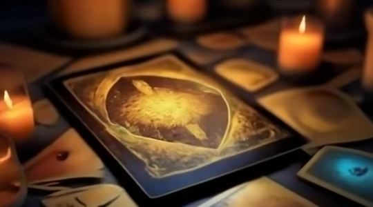 craiyon_163703_Prompt__tarot_cards_view_slightly_from_above__candles__ethereal_lighting__intricate_d (1)
